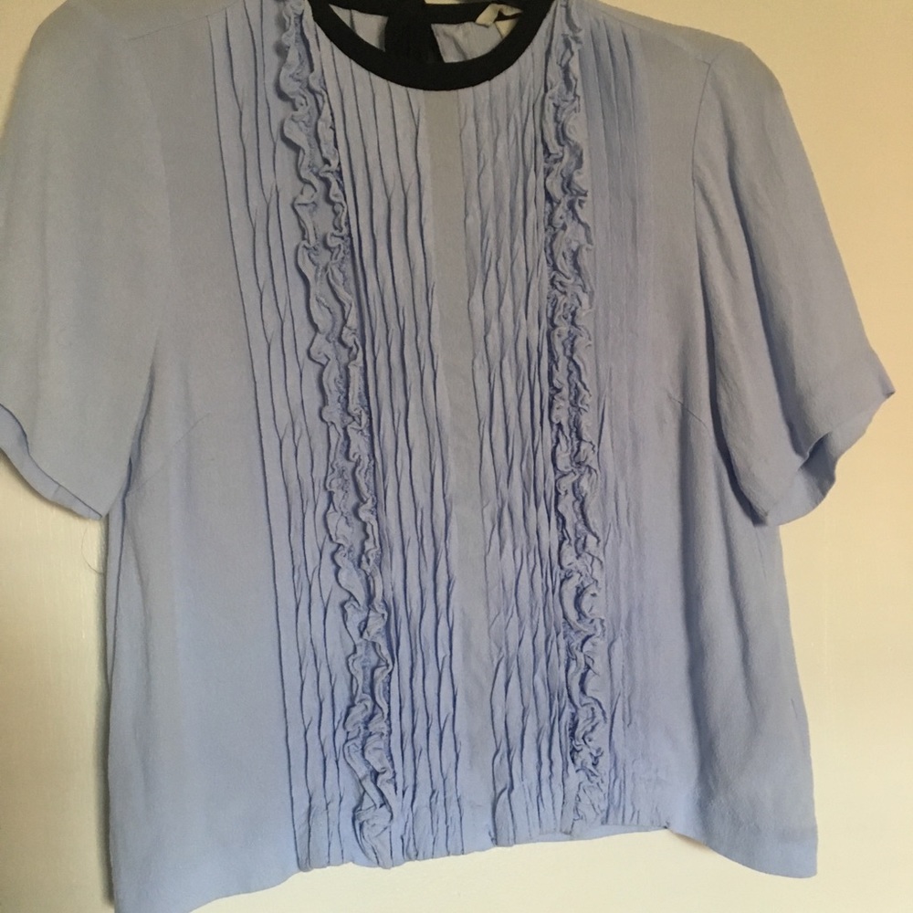 light blue blouse